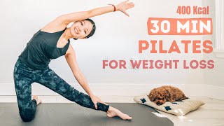 30 MIN PILATES FOR WEIGHT LOSS  best calories burn [upl. by Ettenowtna]