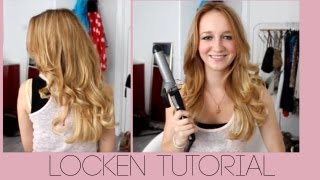 LOCKENTUTORIAL  OUTTAKES  Große Locken mit dem Lockenstab [upl. by Linsk]