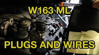 MercedesBenz ML320  ML350 Spark Plug and Wire Replacement W163 [upl. by Eirelav121]