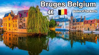 Bruges Belgium 🇧🇪 Walking Tour 2024  4K 60fps [upl. by Esirec221]