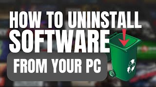 Uninstall software from Windows 10 expert guide [upl. by Almita]