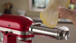 How To Use the 3Piece Pasta Roller and Cutter Set  KitchenAid [upl. by Aryk]