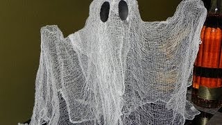 DIY Fantasma  Cheesecloth Ghost  Decoracion para Halloween NuestraCasa2013 [upl. by Leihcey26]