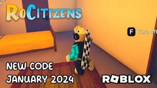 Roblox RoCitizens New Code January 2024 [upl. by Aceissej604]