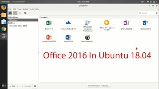 Office 2016 Install In ubuntu 1804 [upl. by Flosser168]