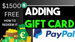 HOW TO REDEEM UNLIMITED PAYPAL GIFT CARDS 2024 FULL GUIDE [upl. by Axia]