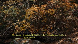 Geminiani  Sonata in B Flat For Solo Violin [upl. by Odranoel]