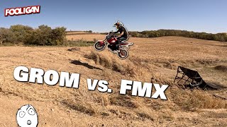 Honda Grom Jumps FMX Ramp  Budget Ebike Absolutely Shreds Mantis X [upl. by Analak]