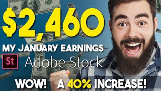 2460 Last Month  My Adobe Stock Earnings Report plus Shutterstock amp Storyblocks adobestock ai [upl. by Ayikan340]