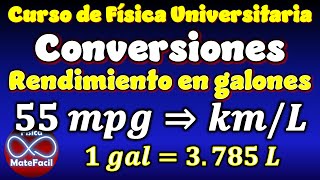 19 Rendimiento de motor en millas por galón convertir a kilómetros por litro  Física Sears [upl. by Trebeh]