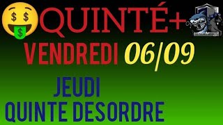 PRONOSTIC PMU QUINTE DU JOUR VENDREDI 6 SEPTEMBRE 2024 [upl. by Aitropal984]