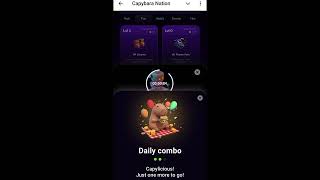 Capybara Nation Daily Combo Card Today  Capybara Nation Airdrop Withdrawal 24 November Daily Combo [upl. by Downing431]