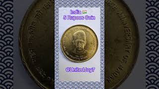 India 🇮🇳 5 Rupees Coin  Madan Mohan Malaviya 2011  Indian Currency  UnitedJoy [upl. by Teemus]