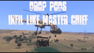 ArmA 3 MCC Sandbox Drop Pods  Infil like Master Chief [upl. by Ynaoj64]