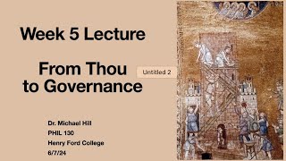 Week 5 Lecture quotFrom Thou to Governancequot [upl. by Elak451]