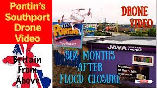 Drone flight over Southport Pontins  Six months after flood closure  dronevideo dji southport [upl. by Lindley]