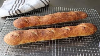 French Baguette  How to Make Baguettes at Home  NoKnead French Bread Recipe [upl. by Aennyl]