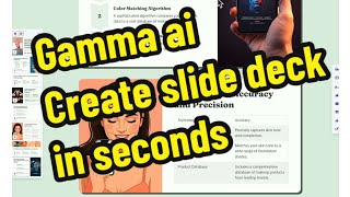 How to use gamma AI to create a slide deck in seconds￼ [upl. by Llednahc]