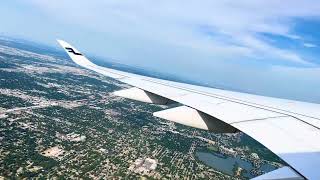 Finnair A350900 OHLWC Dallas  Helsinki TAKEOFF Runway 17R  19 August 2024 [upl. by Imaj739]