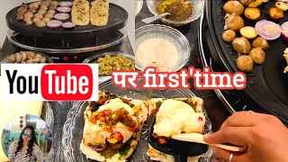 veg raclette recipe how to make raclette cheese garlic bread at home in hindi first time on YouTube [upl. by Maighdlin]