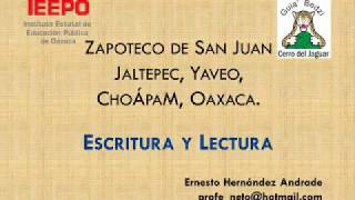 Lecc 1 Las consonantes del zapoteco de San Juan Jaltepec Yaveo [upl. by Ahsahtan]