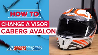 How to change a visor Caberg Avalon motorcycle helmet [upl. by Domash]