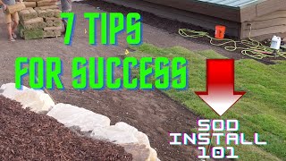 HOW TO LAY SOD PROPERLY Sod Laying FROM start to FINISH [upl. by Maclaine]