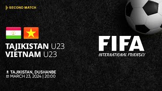 Tajikistan U23 vs Vietnam U23  International Friendly  Match 2  23 March 2024 [upl. by Gratia]