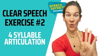 Exercise for Clear Speech and Articulation 4 Syllable Words [upl. by Hound]