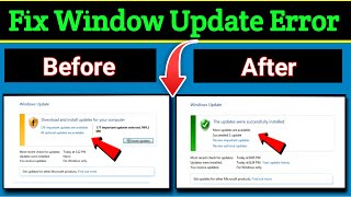 100 Fix windows 7 update error  Windows 7 ko Update Kaise Kare [upl. by Red]