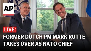 LIVE NATO chief Jens Stoltenberg hands over leadership to Mark Rutte [upl. by Ymrej]