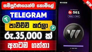 සම්පුර්ණයෙන් නොමිලේ රු35000  How To Earn money Sinhala  E Money Sinhala  WCoin Airdrop Sinhala [upl. by Attennot]