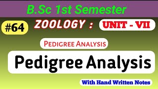 Pedigree Analysis  Human Chromosome and Patterns of Inheritance  pedigreeanalysis zoology [upl. by Marr457]