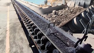 Barge unloading 7500 tons of coals  flow and sound  Relaxing vidio [upl. by Bale]