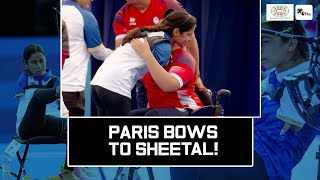 Paris Paralympics 2024  Armless Indian archer Sheetal Devi amazes crowd with bullseye shot [upl. by Nahte]