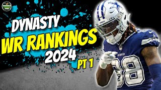 The Top 24 Wide Receiver Dynasty Rankings for 2024 Revealed Pt 1 [upl. by Annoel]