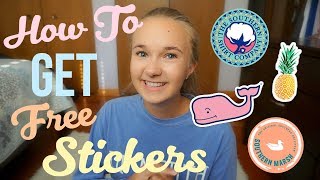 MY STICKER COLLECTION  HOW TO GET FREE STICKERS FROM PREPPY COMPANIES [upl. by Adnarym]