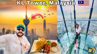 Things to do in Kuala Lumpur Malaysia 🇲🇾 Aquaria KLCC KL Tower Restaurant amp Petronas Twin tower [upl. by Bonnibelle]