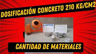 DOSIFICACIÓN DE CONCRETO 210KGCM2 [upl. by Helene]