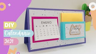 DIY PAPER CALENDAR CALENDARIO DE ESCRITORIO 2021🗓 Hecho a mano🙌🏼✨ [upl. by Karilynn492]