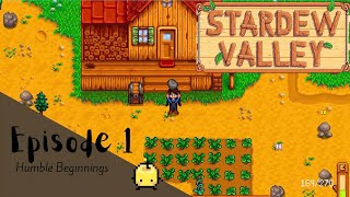 Stardew Valley Lets Play Episode 1  Humble Beginnings [upl. by Nozicka]