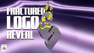 Fractured Logo Animation In Blender  Tutorial blender 3d [upl. by Ahserb]