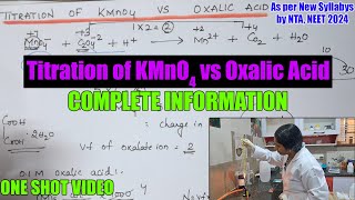 Titration of KMnO4 vs Oxalic Acid⚗️🧪 Chemistry PracticalsNew SyllabusNTANEET 2024 Komali Mam❤️ [upl. by Aihsem]