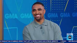 Eagles QB Jalen Hurts Joined GMA to Talk Work Off the Field with Philadelphia Schools [upl. by Yetnom819]