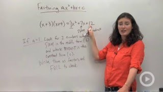 Factoring Trinomials a  1 [upl. by Jerri854]