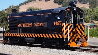 HD FairbanksMorse SP 1487 at Niles Canyon Sept 1 2014 opposedpiston engine [upl. by Pahl]