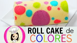 PREPARA UN COLORIDO CAKE ROLL FÁCIL [upl. by Lankton]