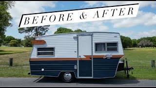 Vintage camper renovation rebuild finale [upl. by Pruter]