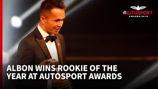 Alex Albon wins Rookie of the Year  Autosport Awards 2019 [upl. by Sanyu]