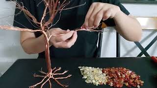 DIY Gemstone tree How to make easy Gemstone tree Fengshui tree Cách làm cây đá phong thủy [upl. by Tabbi]